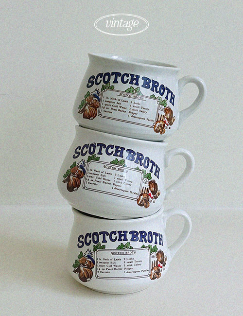 *vintage* 1970&#039;s Scotch Broth Soup Mugs