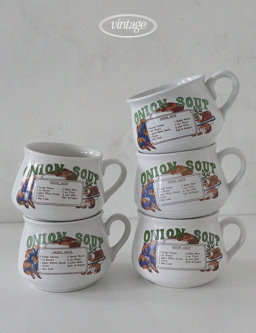 *vintage* 1970’s  Onion Soup, Soup Mugs