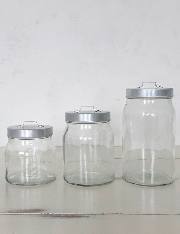 Vintage Glass Canister_3size