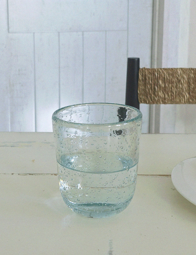 Bubbles Water Glass
